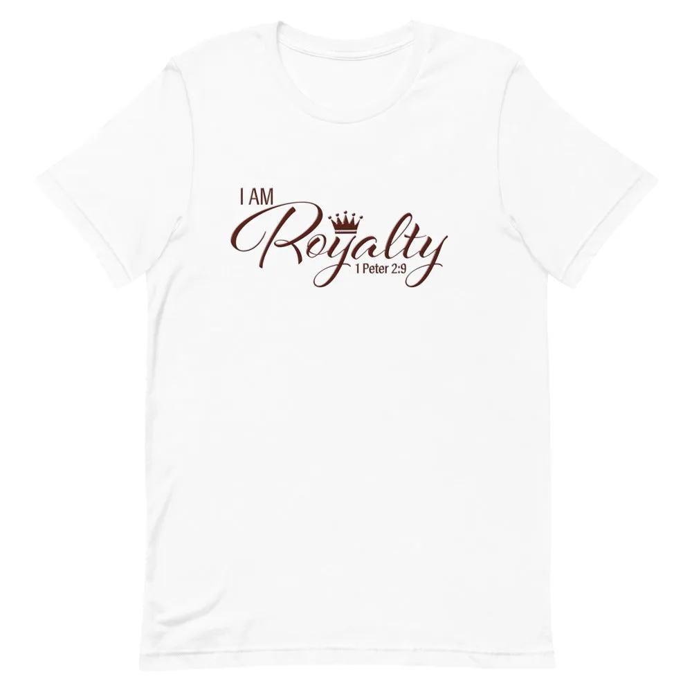 I AM Royalty (White/ Maroon Short-Sleeve T-Shirt)