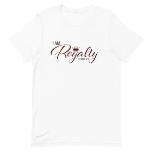 I AM Royalty (White/ Maroon Short-Sleeve T-Shirt)