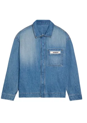 JACQUEMUS - LA CHEMISE DE NÎMES BLUE/TABAC