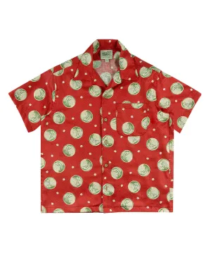 Japanese Springtime Aloha Shirt Red