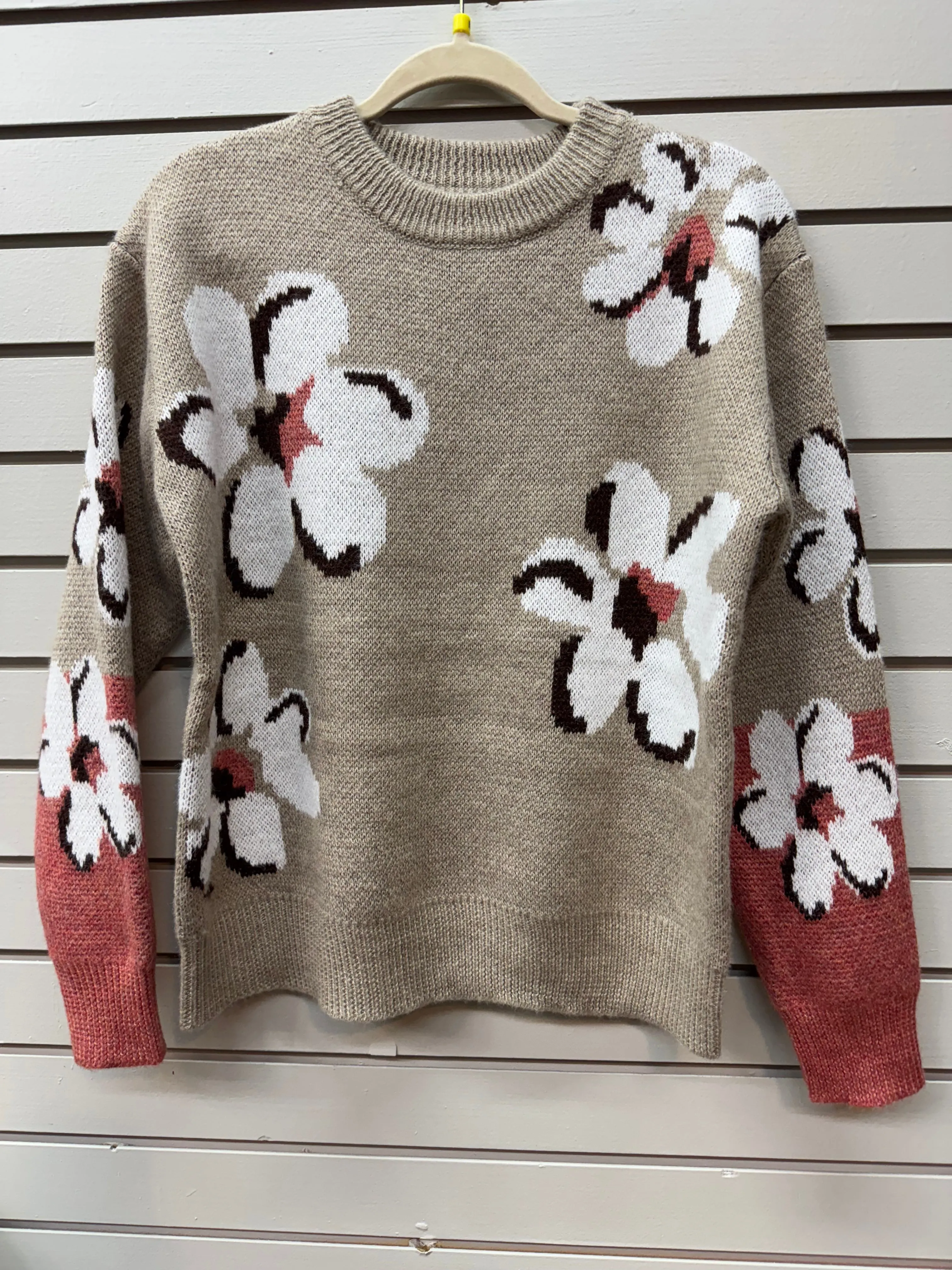 Jaquard Flower Sweater