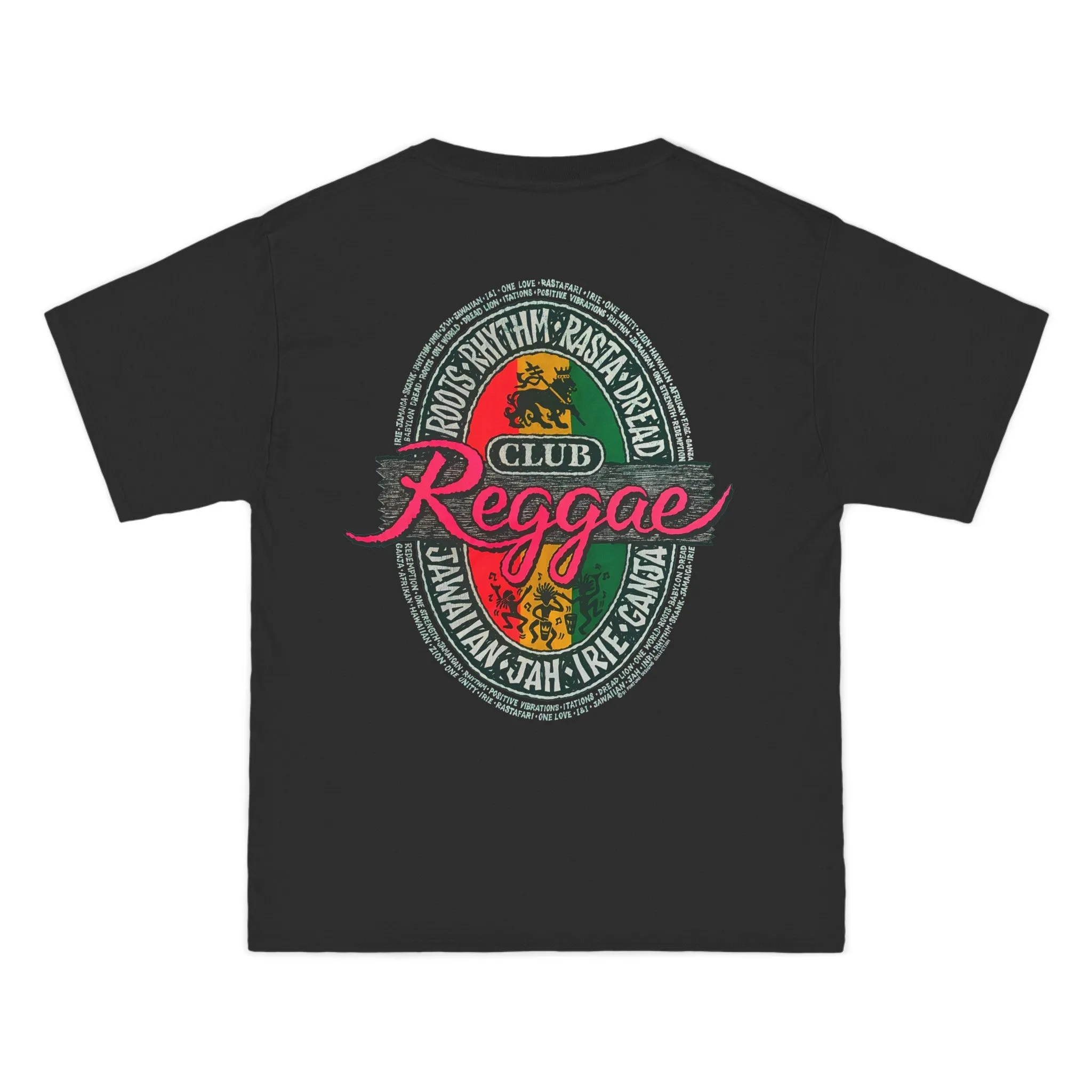 Jawaiian Strength Reggae Club Roots Rhythm Rasta Dread Jawaiian Jah Irie Ganja Vintage Design 90s New Print Beefy-T®  Short-Sleeve T-Shirt