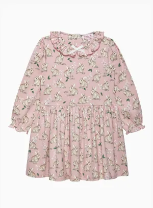 Jersey Dress in Pink Bunny