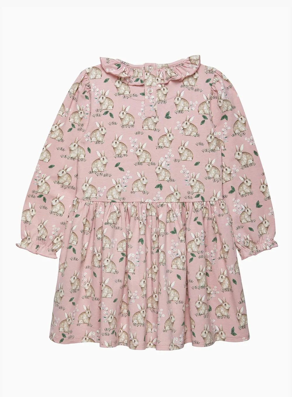Jersey Dress in Pink Bunny