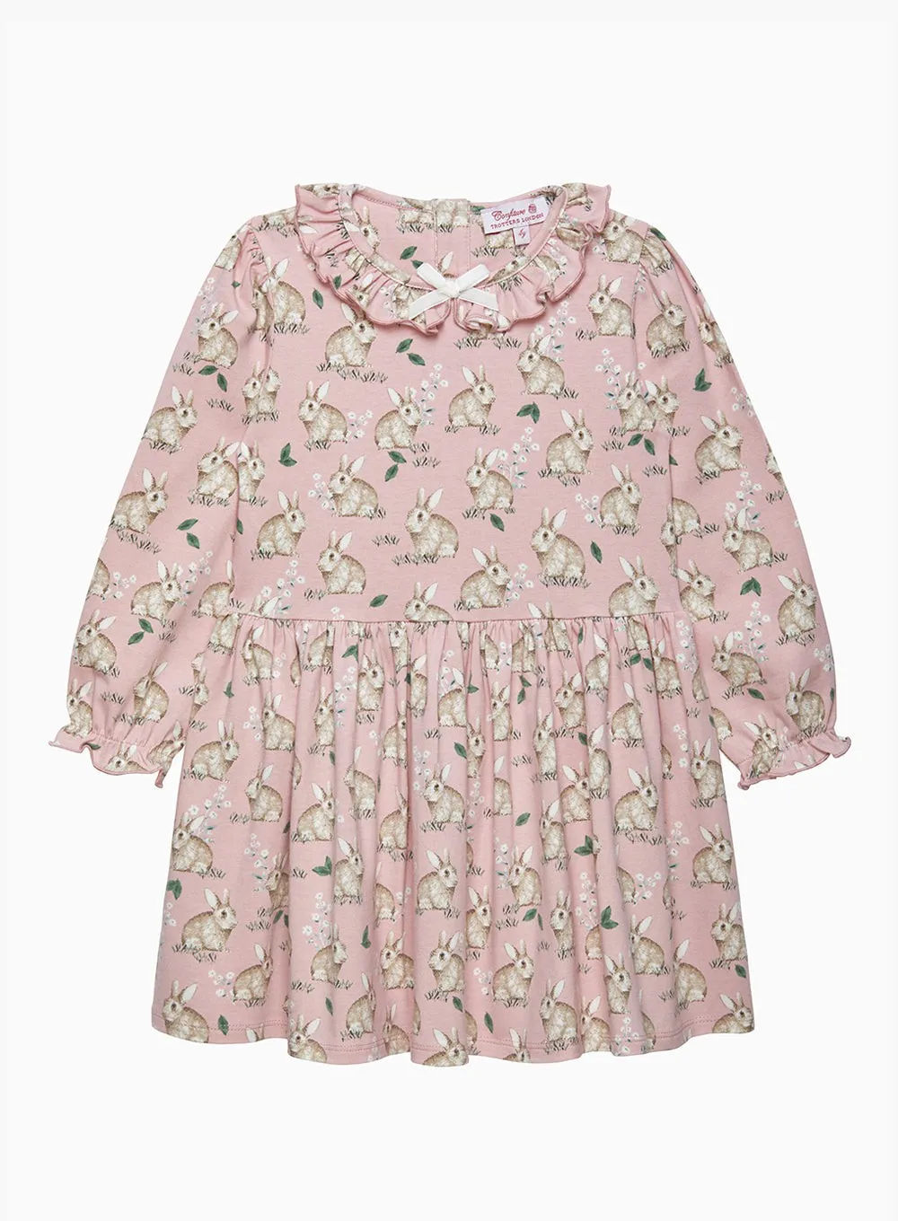 Jersey Dress in Pink Bunny