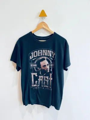 Johnny Cash Tee (paint mark on bottom) // Adult L