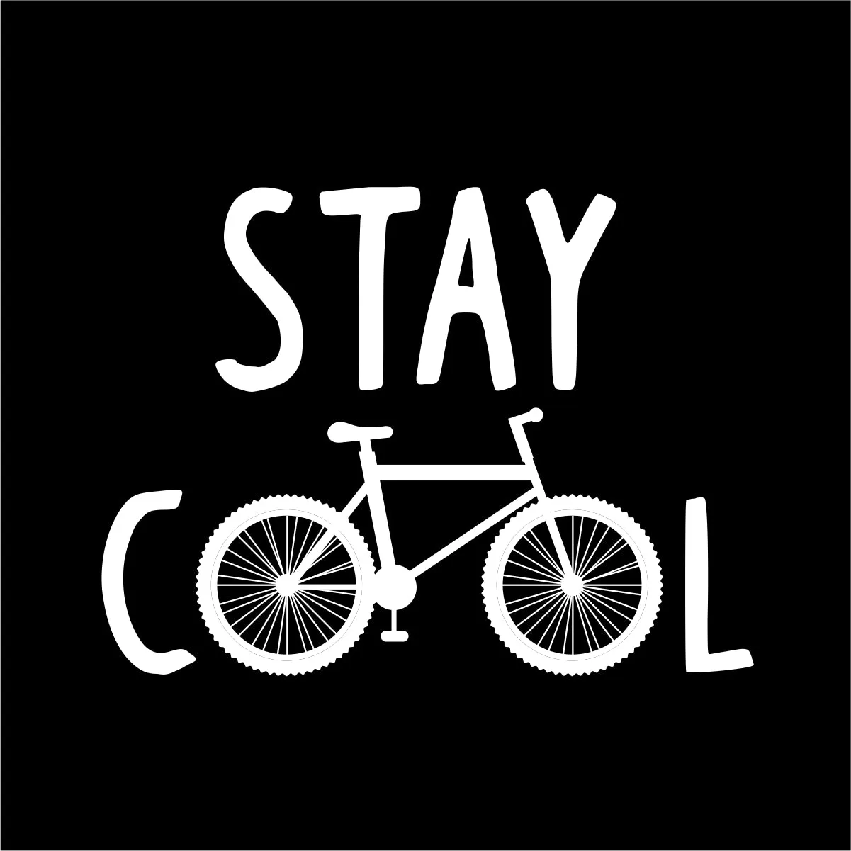 Juodi UNISEX marškinėliai "Stay cool“