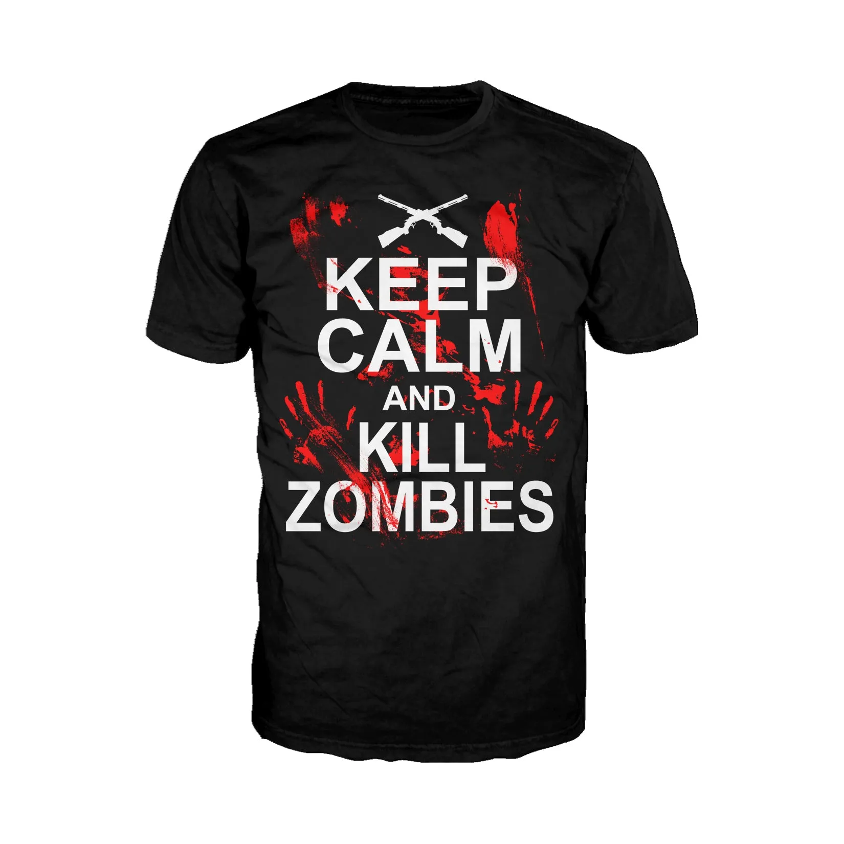 Just for Lolz Keep Calm: Kill Zombies Men's T-shirt (Black)