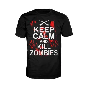 Just for Lolz Keep Calm: Kill Zombies Men's T-shirt (Black)