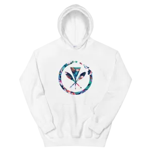 Kanaka Maoli Coat of Arms with Hawaiian Islands Ring - Floral *ADULT HOODIE*
