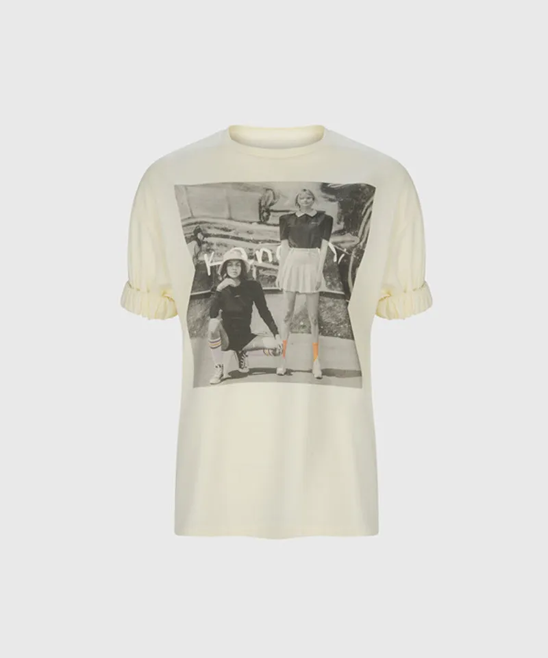 KANDINI Print T-Shirt - Cream