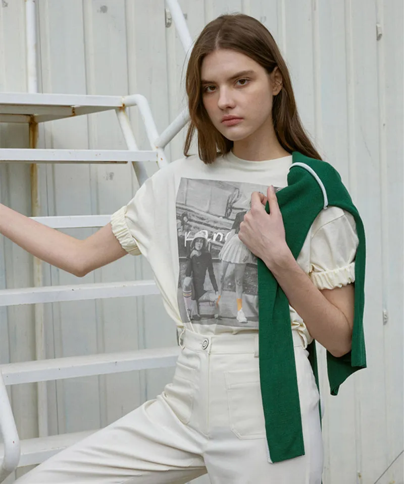 KANDINI Print T-Shirt - Cream