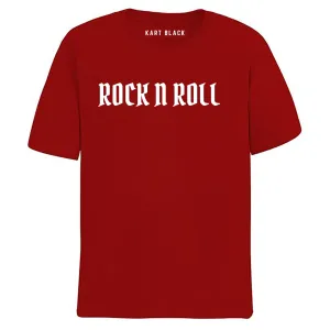 KART BLACK Men's Plus Size Tshirts | Regular Fit Round Neck Cotton Tshirts | MRN-ROCK&ROLL_3XL