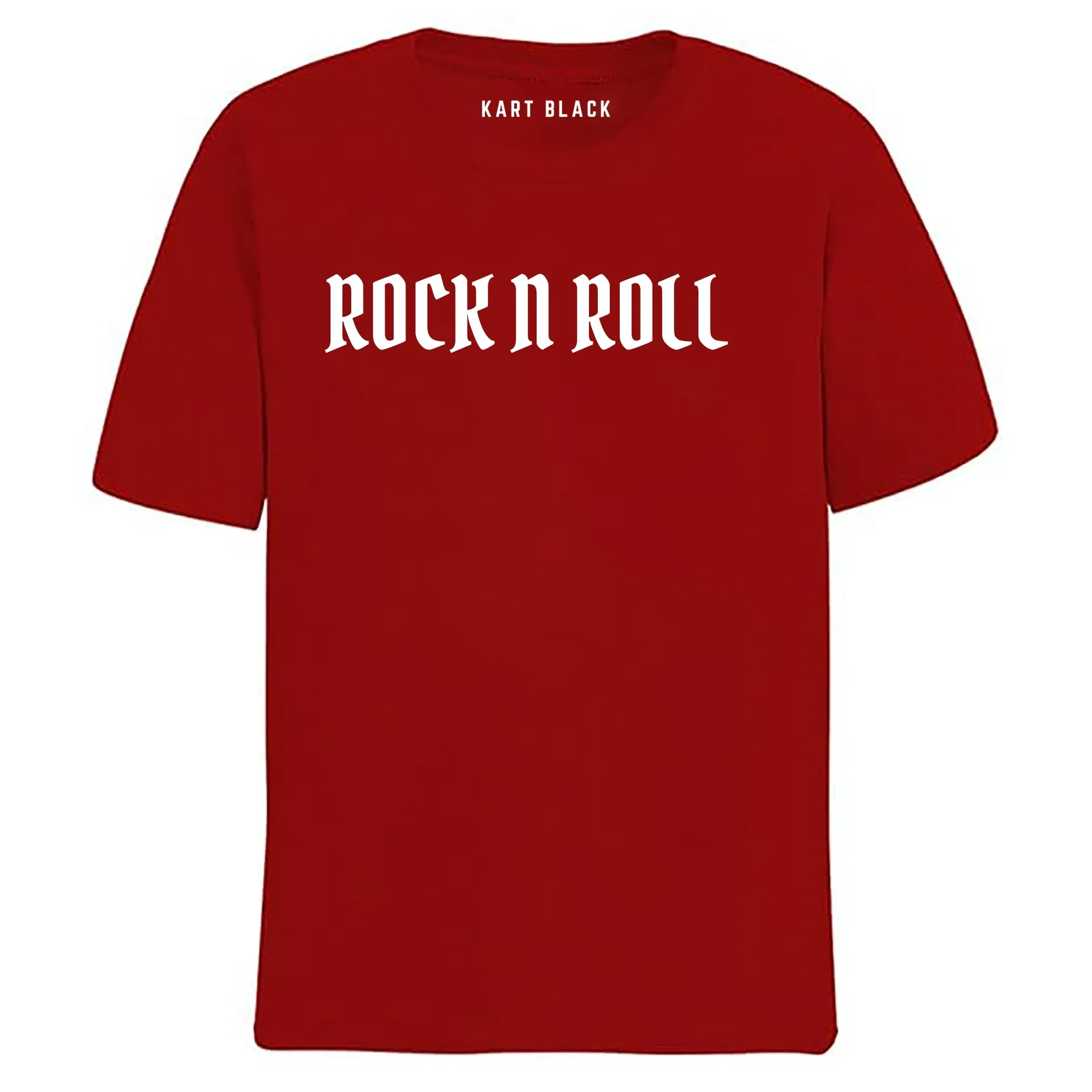 KART BLACK Men's Plus Size Tshirts | Regular Fit Round Neck Cotton Tshirts | MRN-ROCK&ROLL_3XL