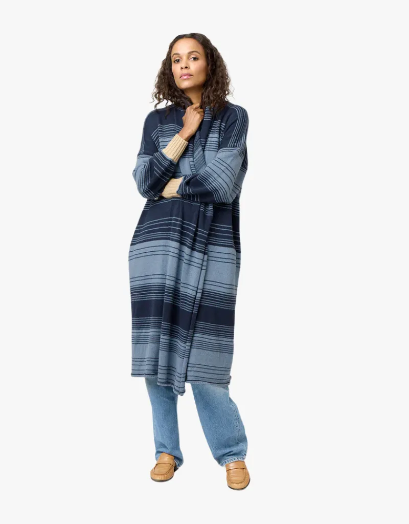 Kerri Rosenthal Mercer Stripe Duster in Blue Multi