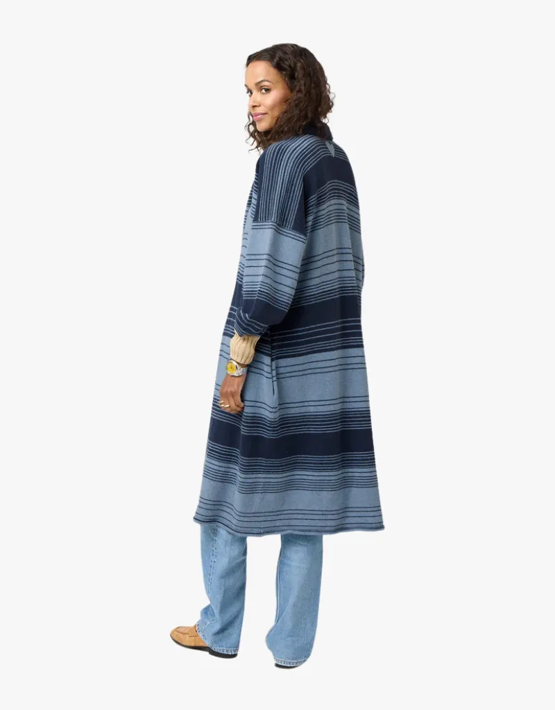 Kerri Rosenthal Mercer Stripe Duster in Blue Multi