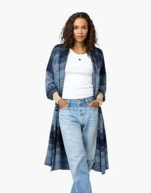 Kerri Rosenthal Mercer Stripe Duster in Blue Multi