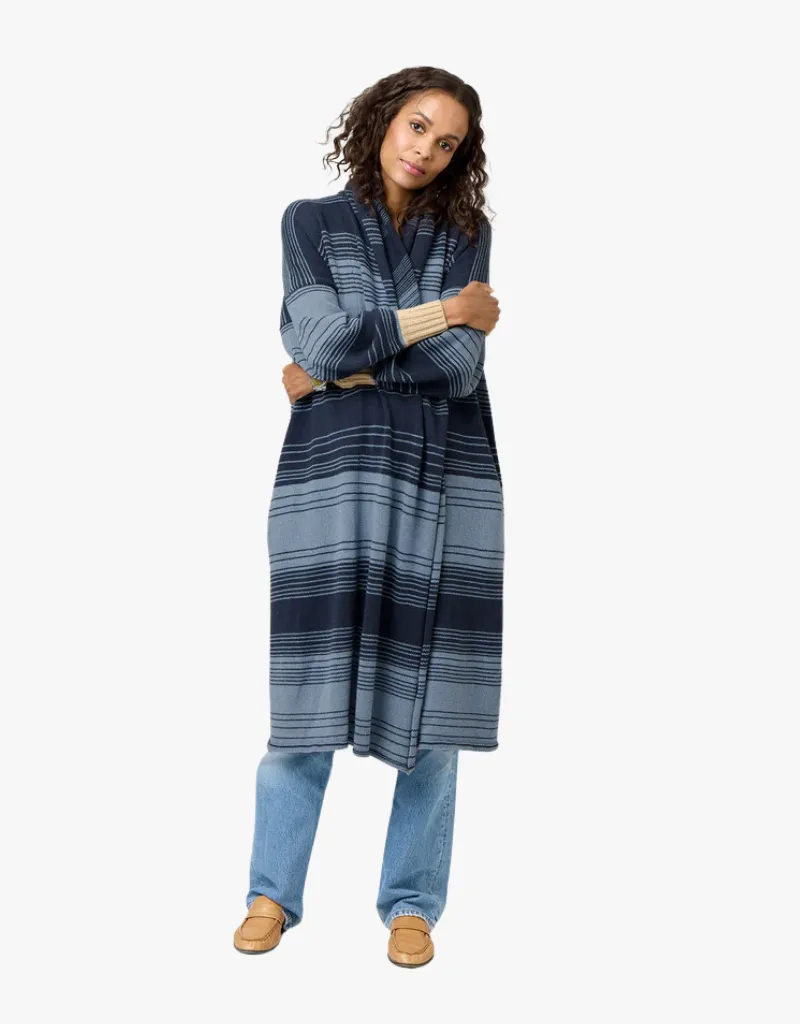 Kerri Rosenthal Mercer Stripe Duster in Blue Multi