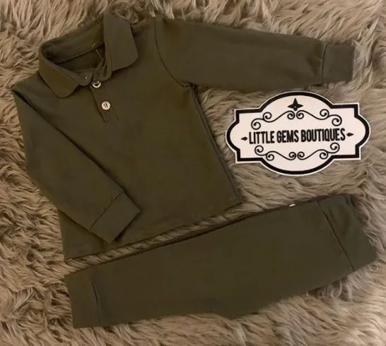 Khaki Smart Polo Loungewear