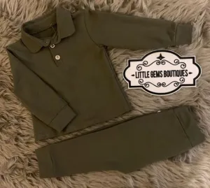 Khaki Smart Polo Loungewear