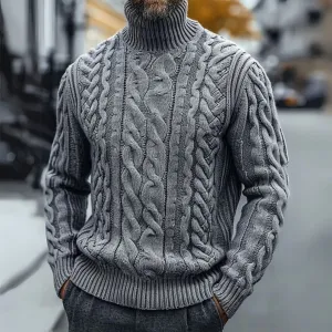 Knox | Vintage Cable Knit Turtleneck Sweater