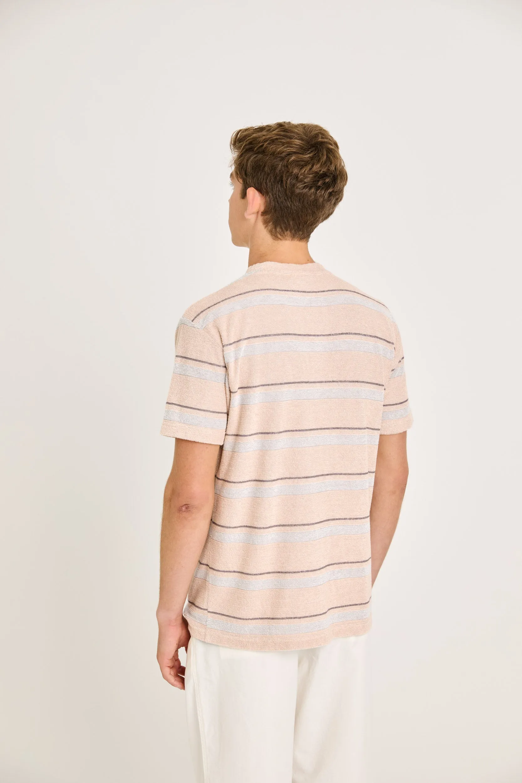 La Paz - Botelho Comfort Tee - Clay Stripes Terry