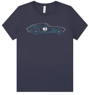 Ladies Revs Institute Corvette Grand Sport T-shirt - Vintage Navy