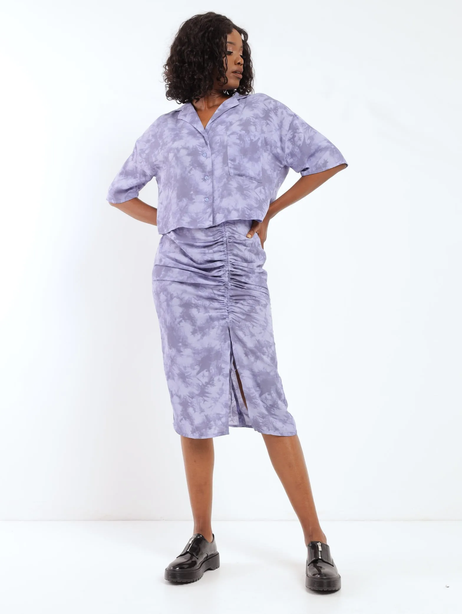 Ladies Tie Dye Boxy Shirt