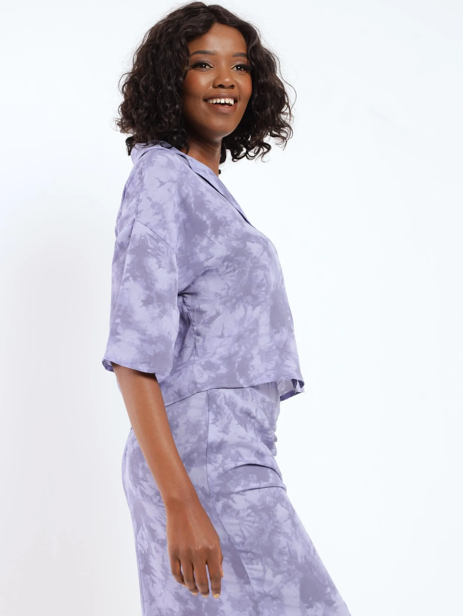 Ladies Tie Dye Boxy Shirt