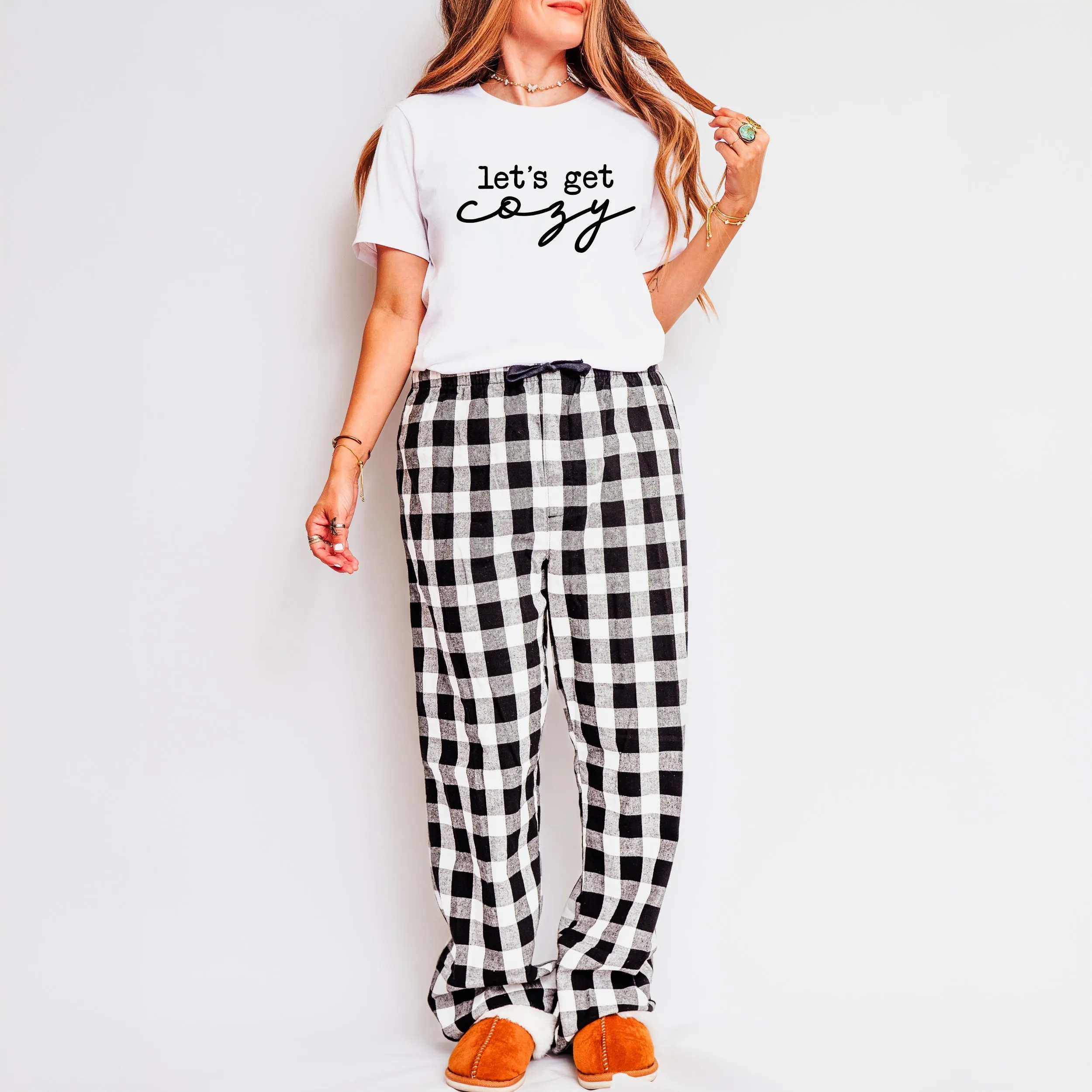Let's Get Cozy | Plaid Pajama Set