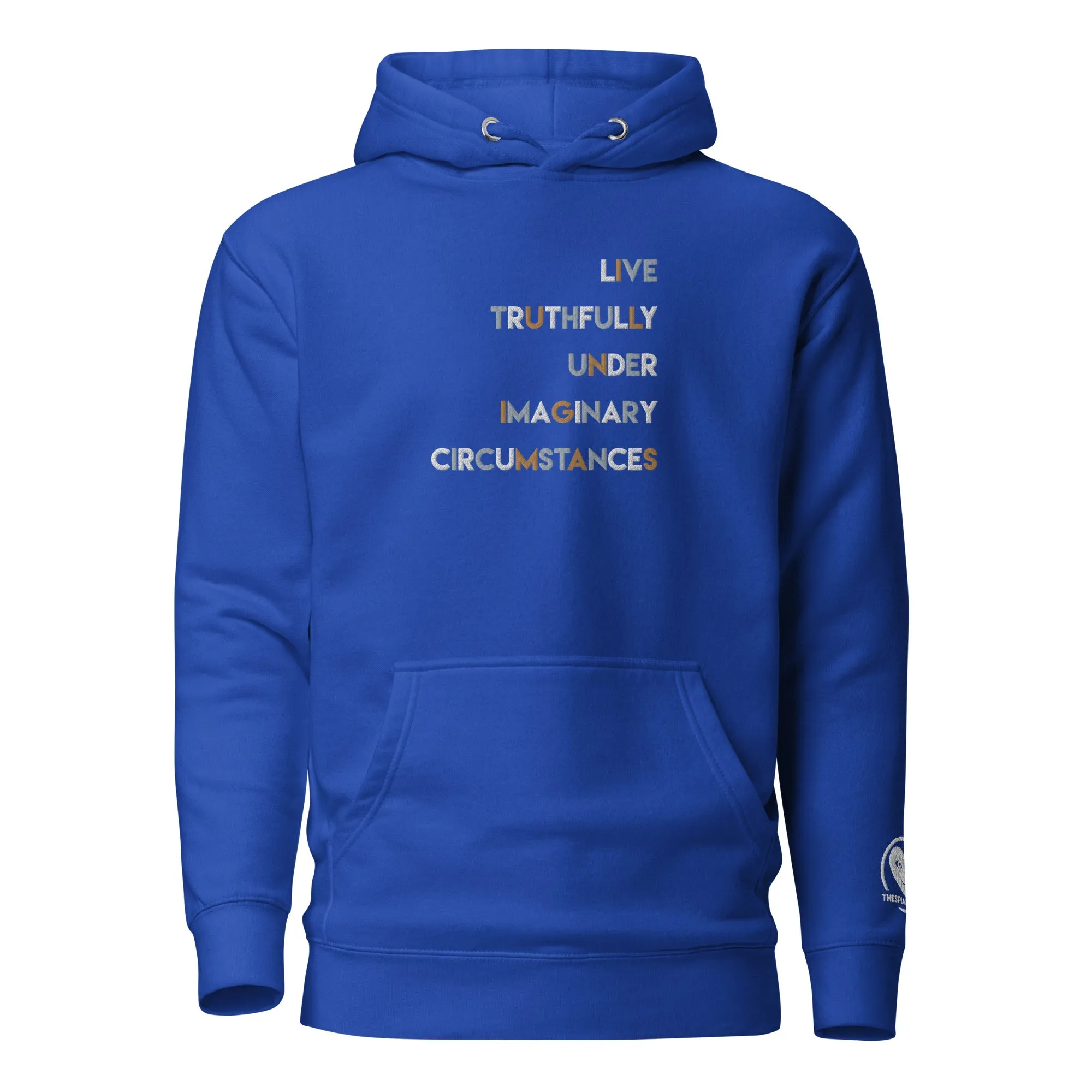 Live Truthfully Colorful - Embroidered Premium Unisex Hoodie