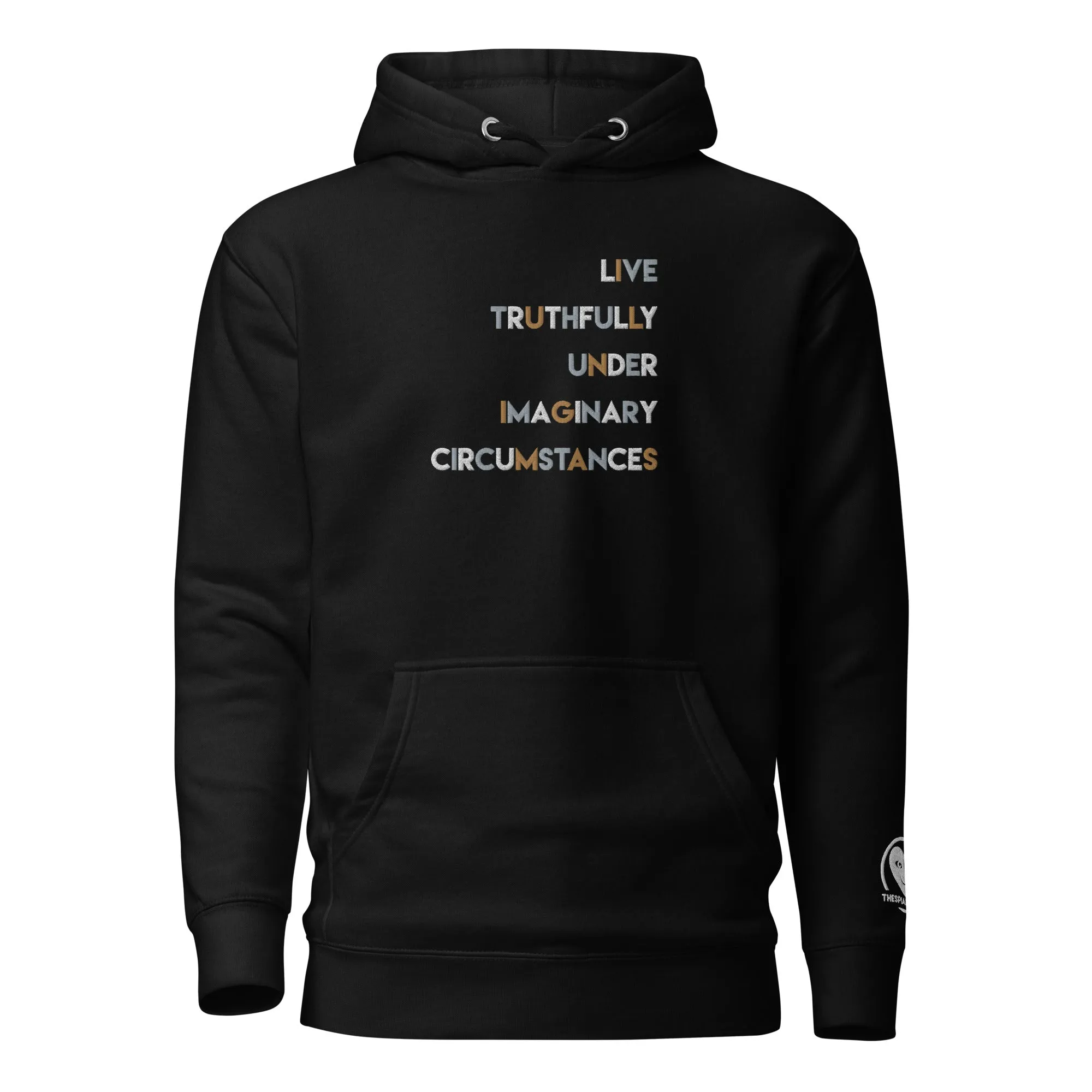 Live Truthfully Colorful - Embroidered Premium Unisex Hoodie