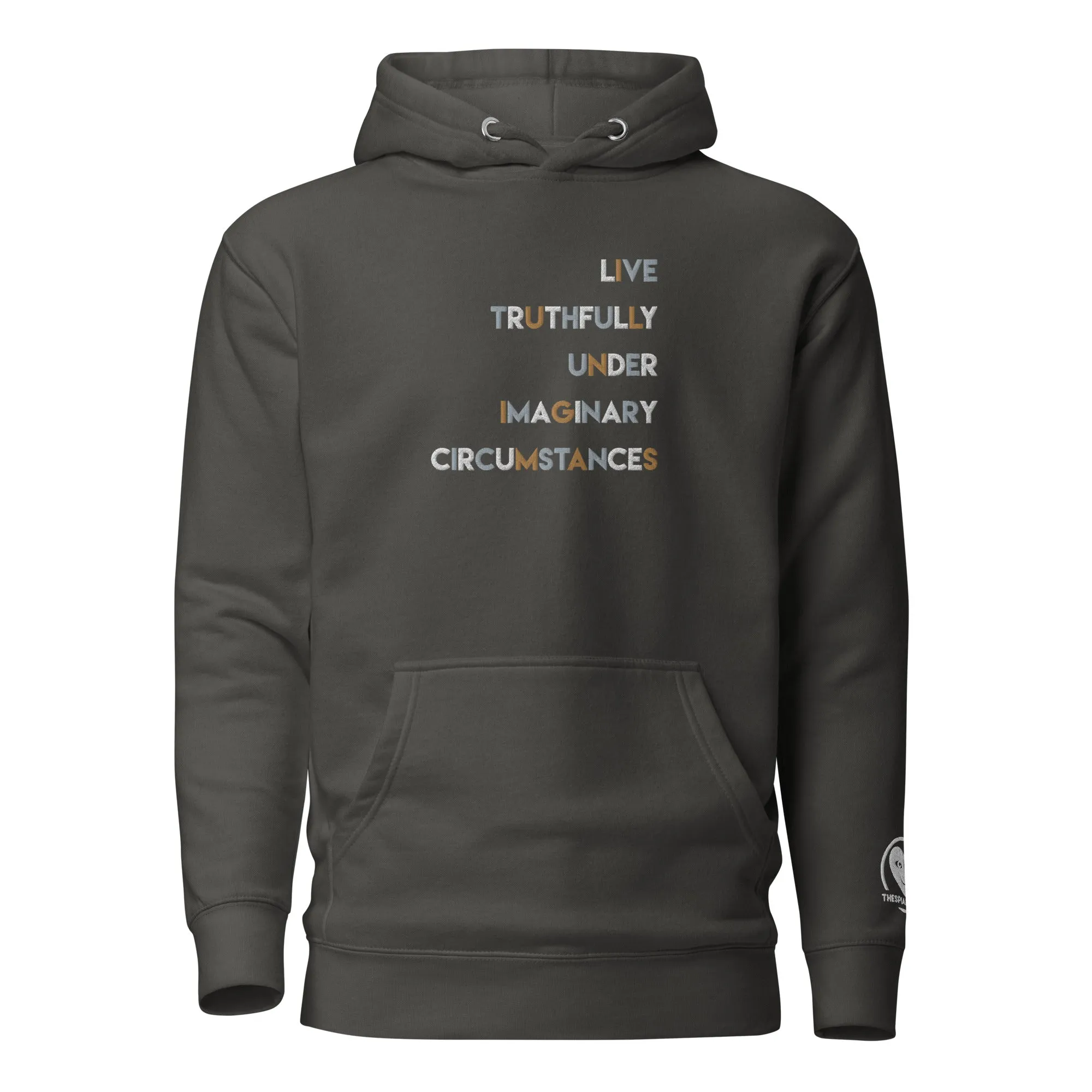 Live Truthfully Colorful - Embroidered Premium Unisex Hoodie