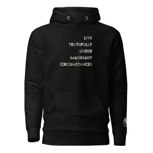 Live Truthfully Colorful - Embroidered Premium Unisex Hoodie