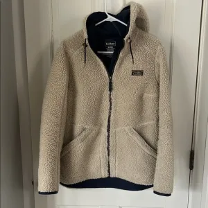 L.L. Bean Cream Sherpa Jacket