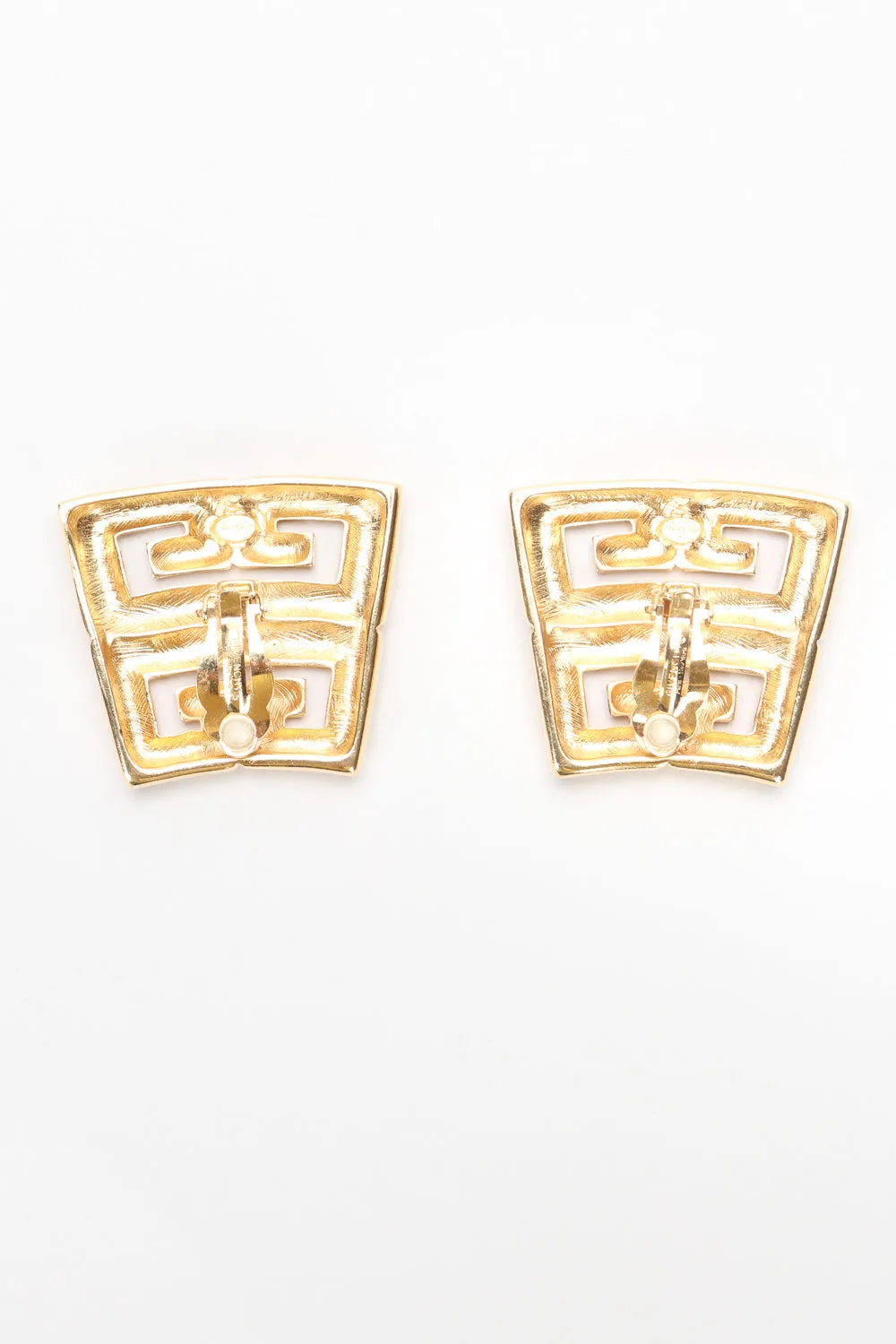 Logo Button Earrings