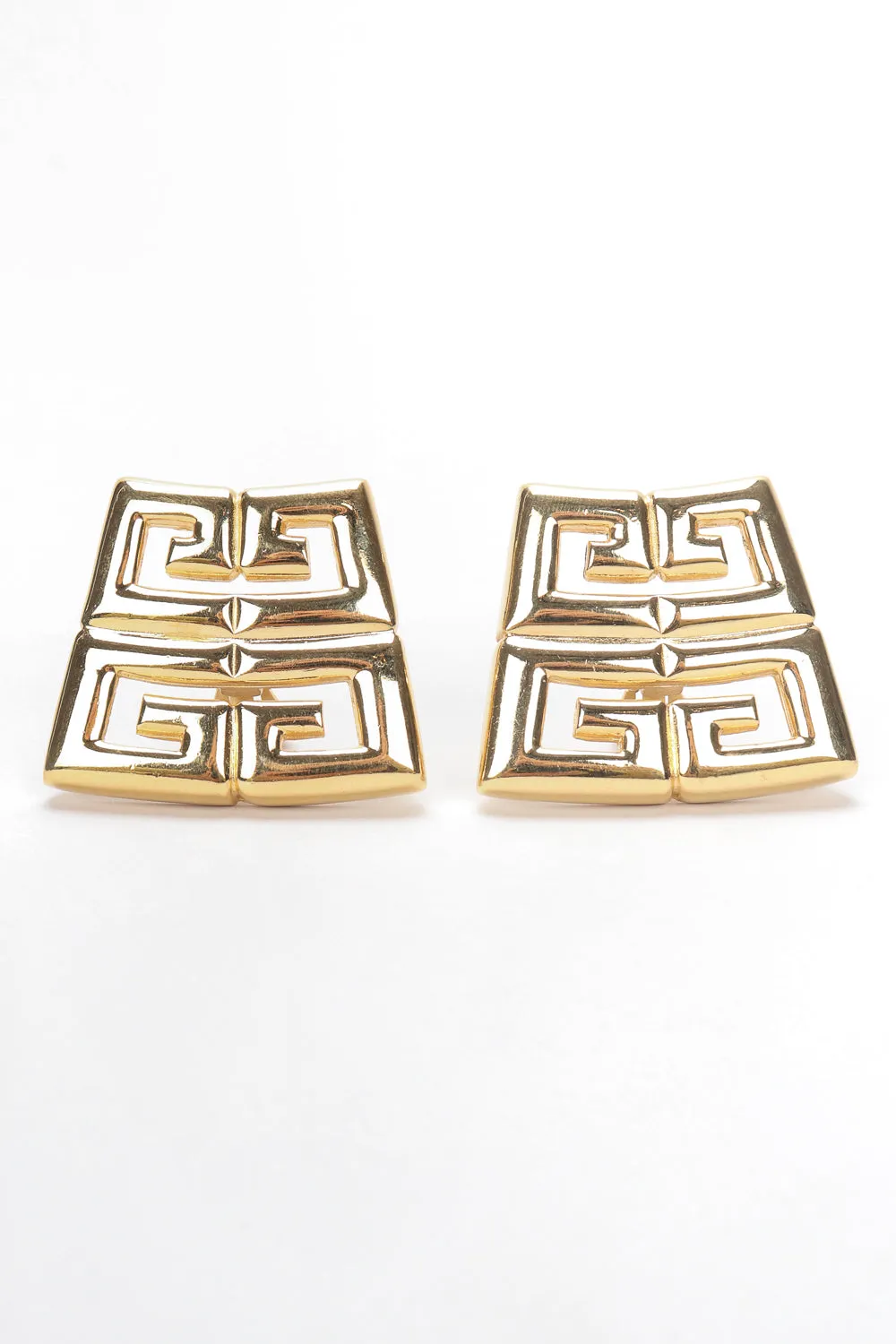 Logo Button Earrings