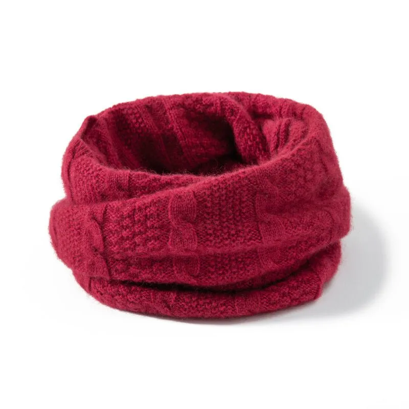 Loop Cable Knit Cashmere Neck Gaiter Cashmere Neck Scarf