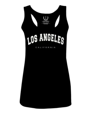 Los Angeles California Cali LA Retro Fonts  women's Tank Top sleeveless Racerback