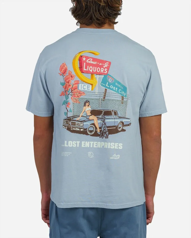 Lost City Boxy Tee Blue Mist