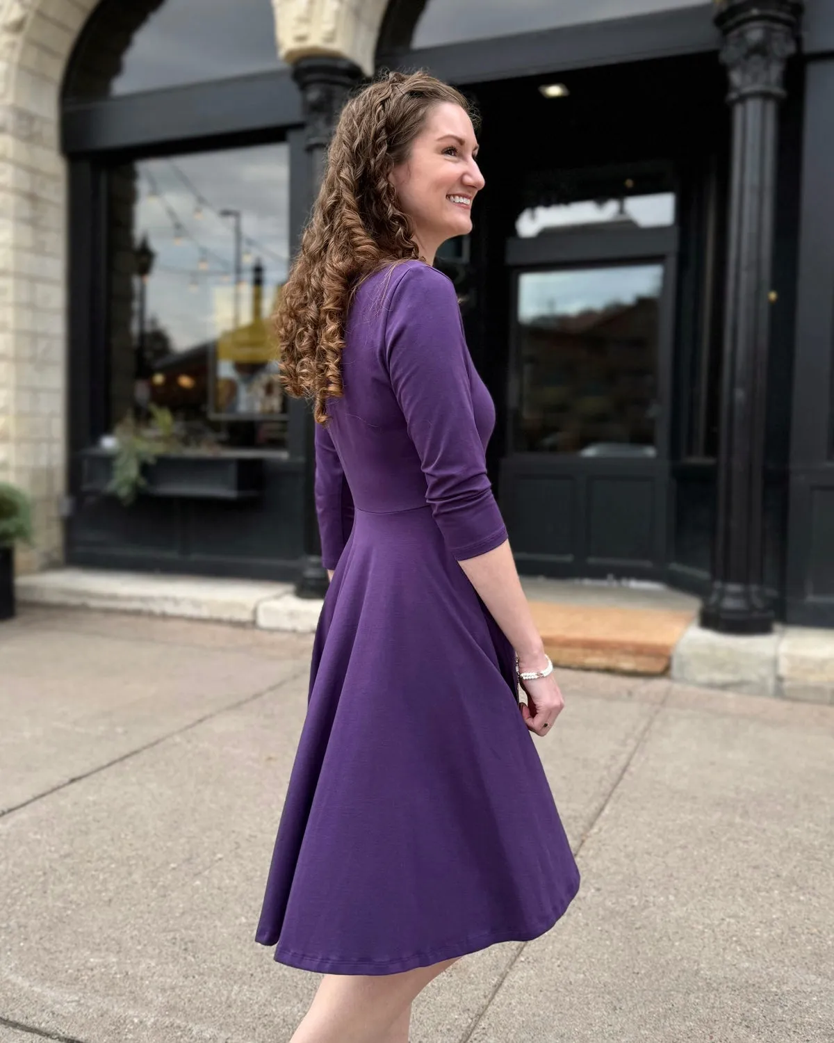 LOUISE Dress in Midnight Dahlia
