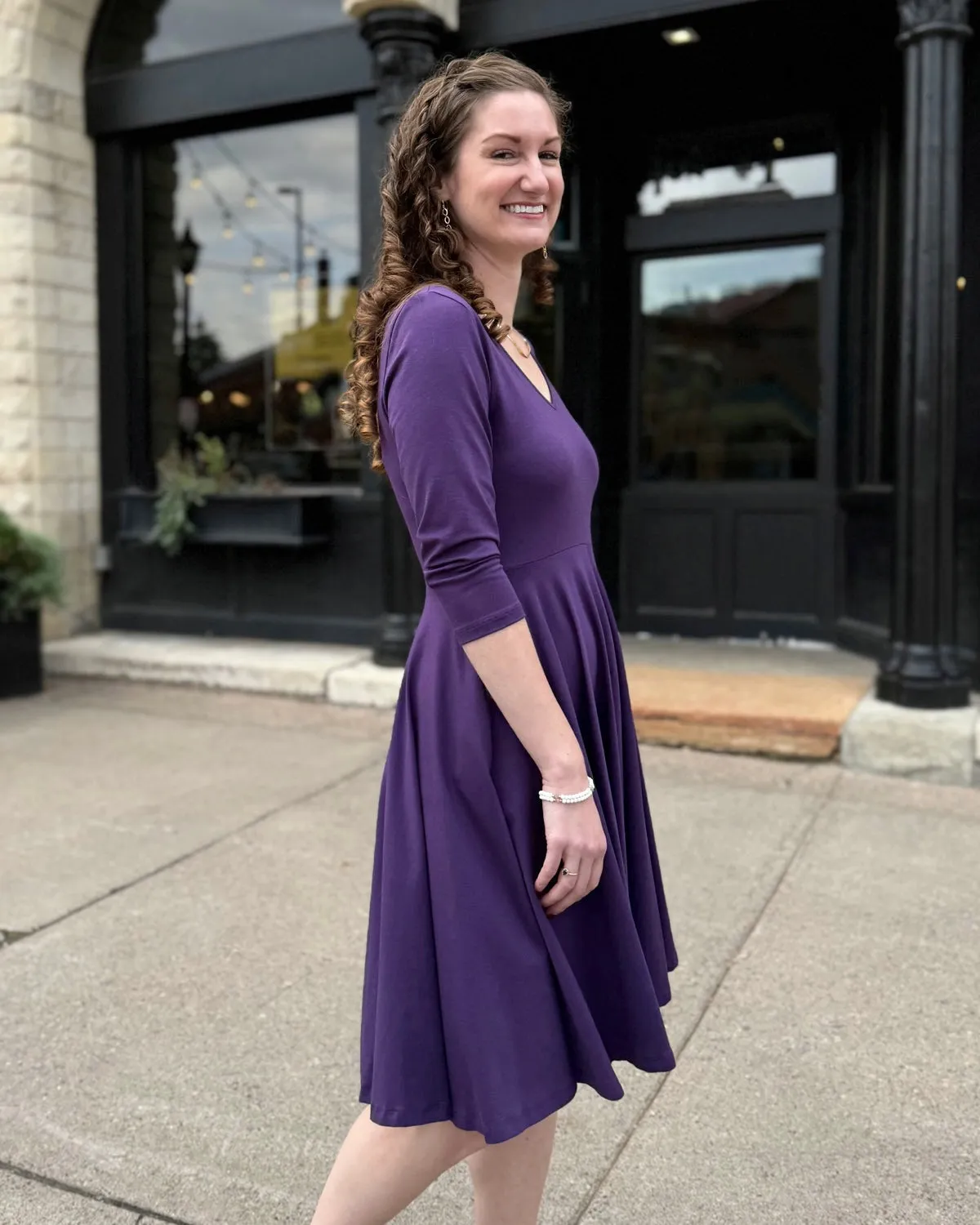 LOUISE Dress in Midnight Dahlia