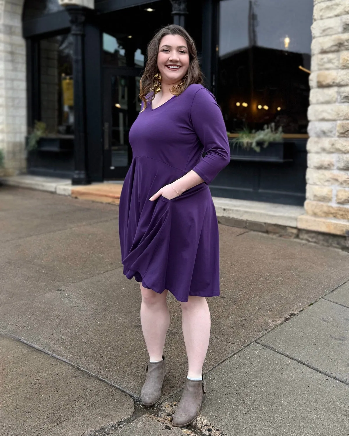 LOUISE Dress in Midnight Dahlia