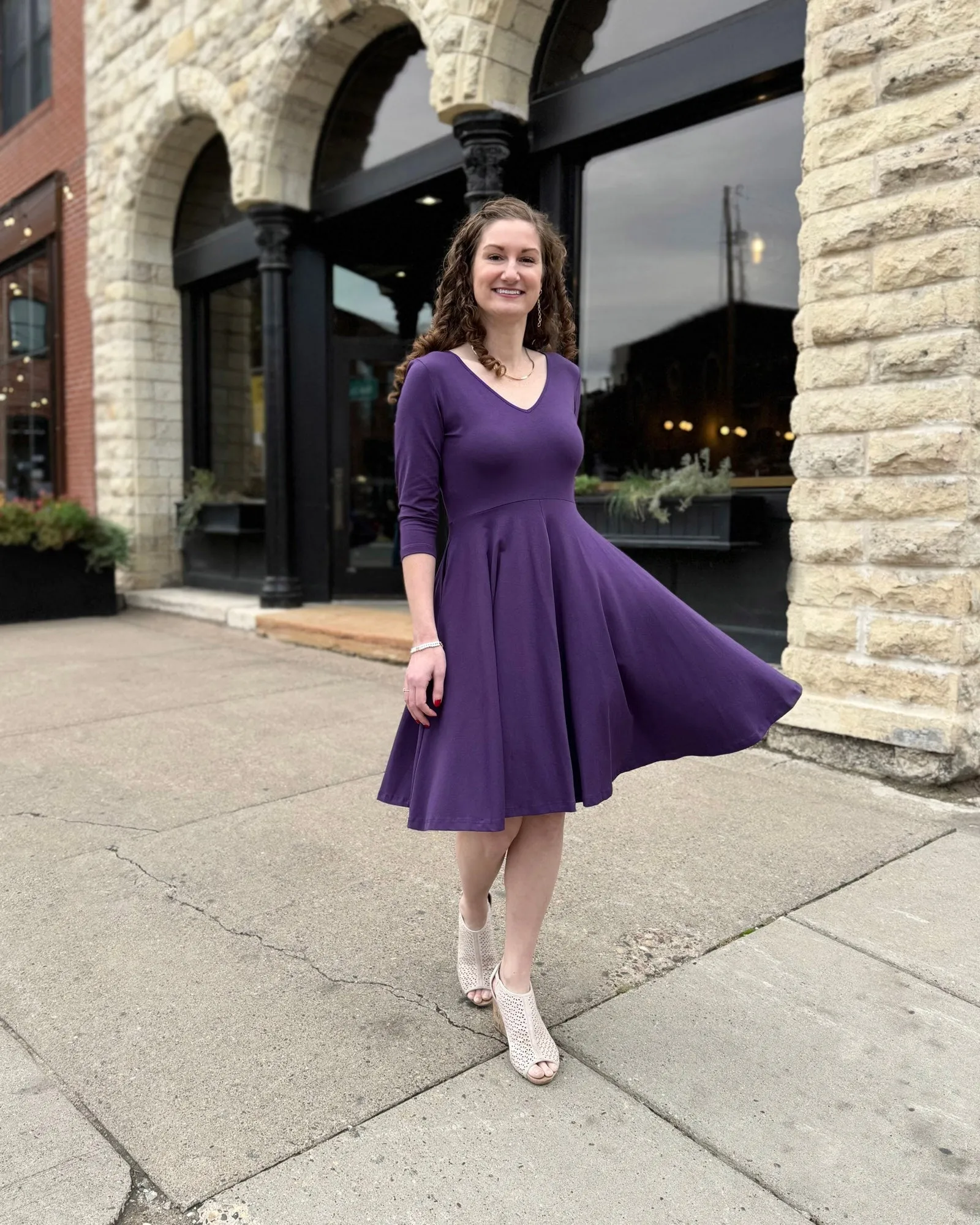 LOUISE Dress in Midnight Dahlia
