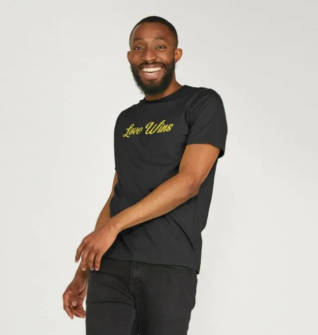 Love Wins organic cotton  T-shirt, Navy, Grey, White, Black