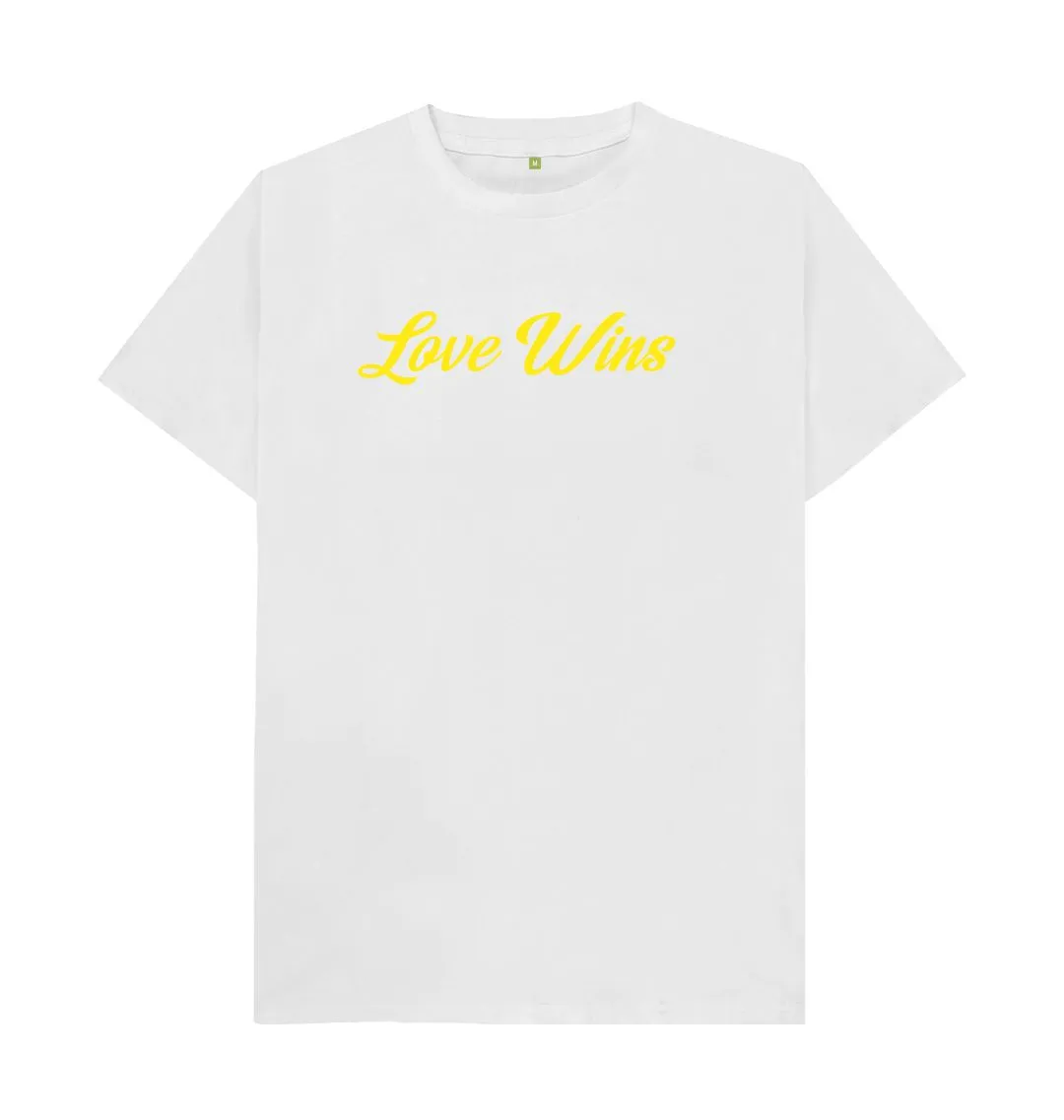 Love Wins organic cotton  T-shirt, Navy, Grey, White, Black