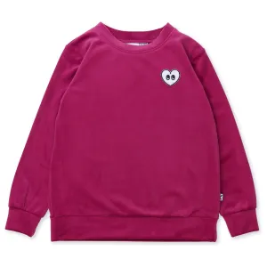 Luxe Velvet Crew - Crimson