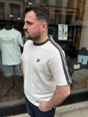 Lyle & Scott Contrast Taped T-Shirt In Natural