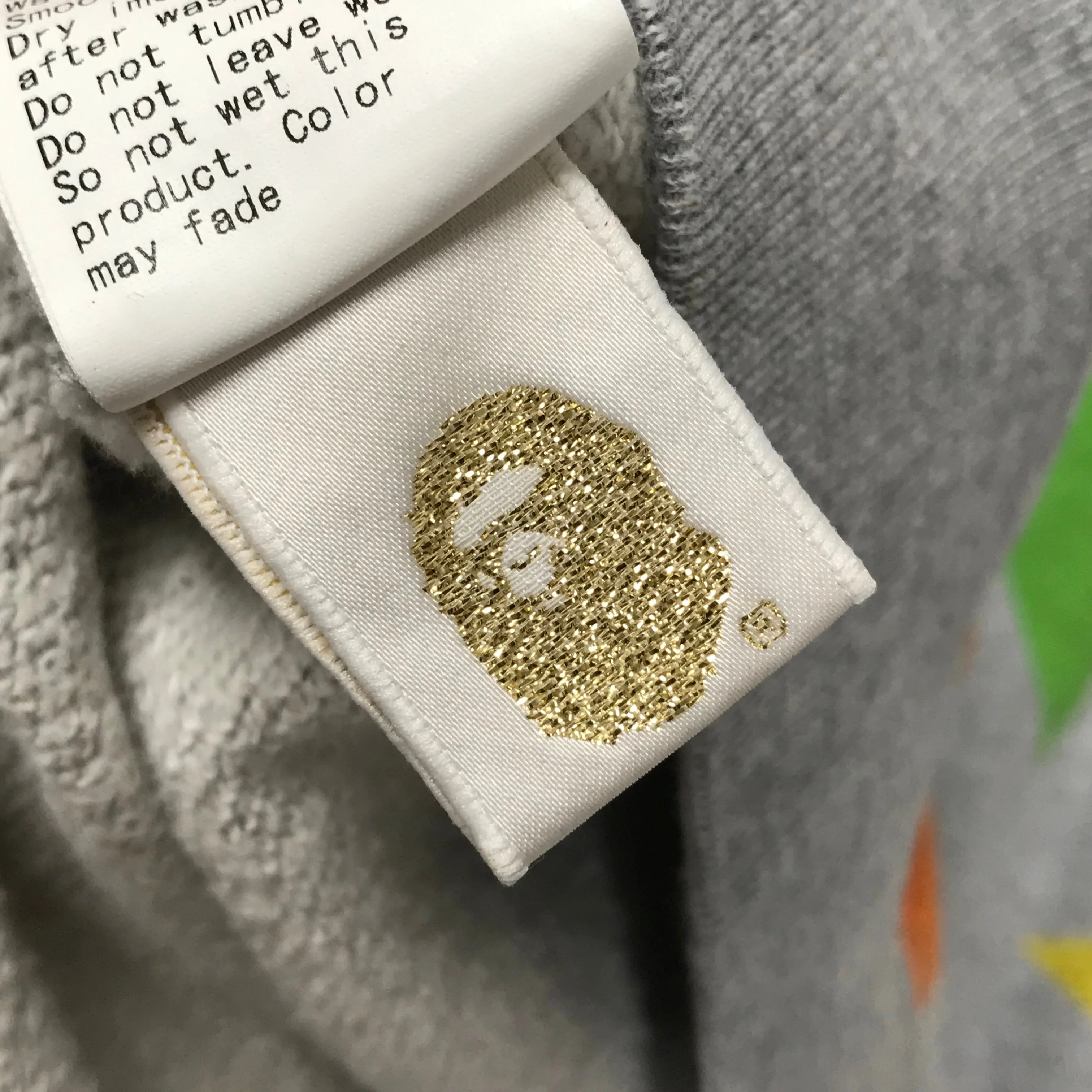 [M] A Bathing Ape Bape Sta Multi Crewneck Sweatshirt Grey