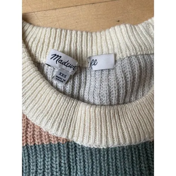 Madewell BNWOT womens ribbed crewneck striped &quot;Thompson&quot; sweater XXSmall